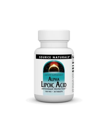 Alpha Lipoic Acid 100mg Source Naturals Inc. 30 Tabs 1 Count (Pack of 30)