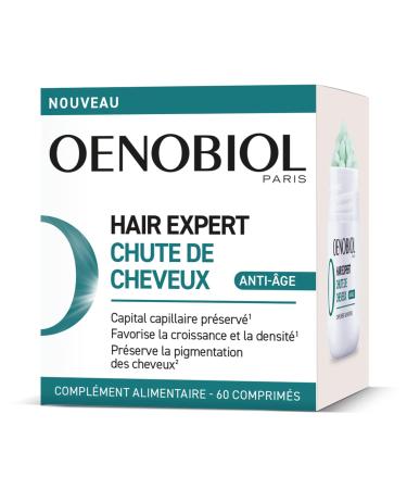 Oenobiol HAIR EXPERT Chute de cheveux Anti- ge - Pr serve le capital capillaire - Favorise la croissance et la densit - Pr serve la pigmentation des cheveux - Compl ment alimentaire - 60 comprim s 2 g (Lot de 30)