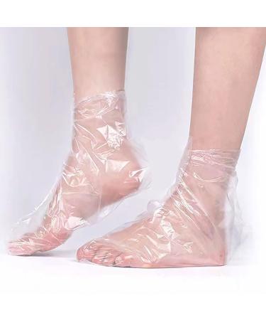 200PCS Clear Plastic Disposable Booties for Paraffin Bath - Thermal Therapy Feet Covers for Foot Pedicure - 200 Count - Buy Online on GoSupps.com