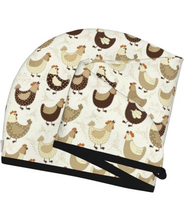 Buy Chicken Cartoon Hair Towel Wrap - Quick Drying Hair Turban with Button | Perfect Hair Drying Solution - Buy Online on GoSupps.com