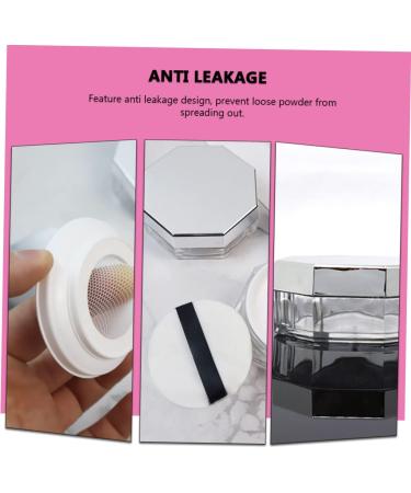 SOIMISS 2 Sets Octagonal Loose Powder Box Makeup Sponge Holder Cosmetic Powder Case Portable Makeup Box - Buy Online on GoSupps.com