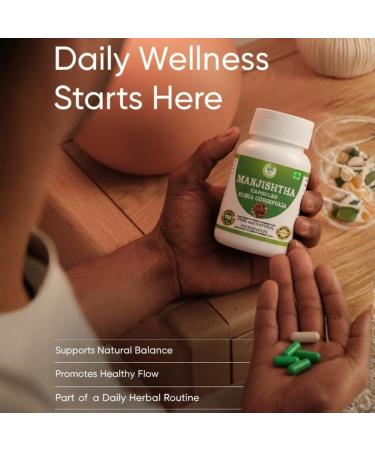 Morsan Manjistha Capsules 500mg (9:1 Extract) | Ayurvedic Herbal Supplement with Rubia Cordifolia | Supports Skin & Blood Purification | Detox Formula | 60 Vegan Gluten-Free | Pack of 2 - Buy Online on GoSupps.com
