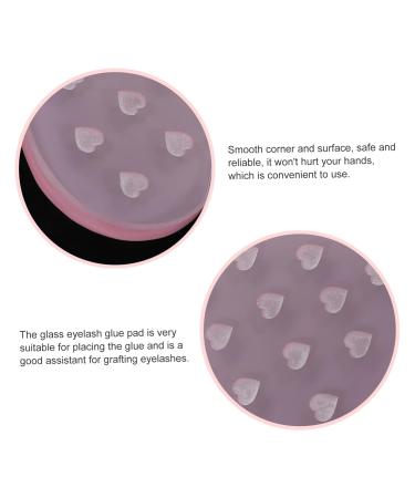 FRCOLOR 4PCS Eyelash Adhesive Station - Premium Eyelash Extension Supply Holder Pad | Lash Tile Holder Pink Magnetic Glass Perfect for False Lashes - Buy Online on GoSupps.com