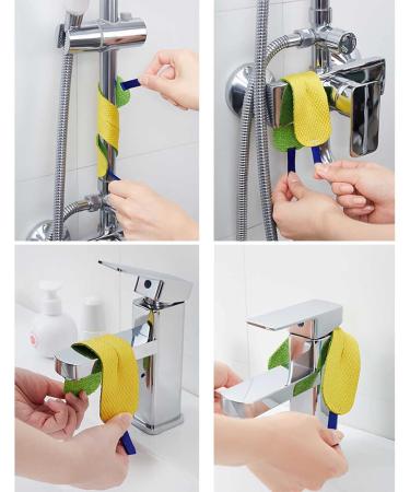 PURPLELILY Fiber Cleaning Towel Double Side Absorbent Dish Cloth With Lanyard Kitchen Restaurant Tableware - Buy Online on GoSupps.com