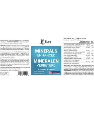 GG Food Supplies Ltd Berg Minerals Enhanced Complete Mineral Complex with Zinc Iodine Selenium Copper Chromium & More Supports Energy Immunity & Vitality 60 Vegan Capsules - Buy Online on GoSupps.com