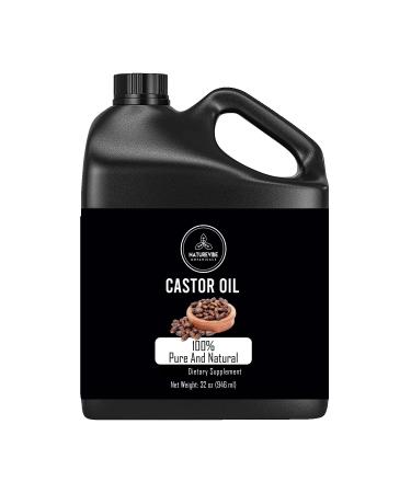 Naturevibe Botanicals Castor Oil  32 ounces | 100% Pure and Natural Castor Oil Castor 32 Fl Oz (Pack of 1) - Buy Online on GoSupps.com