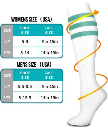 Compression Socks (6 Pairs) for Women and Men - Running, Sports, Pregnancy - Assorted - Large-X-Large - Buy Online on GoSupps.com