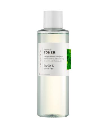 Green Salvia Treatment Toner - Farm-to-Face Beauty Vegan Korean Skincare Hydrating Soothing Refreshing Toner for All Skin Types Irritated Skin and Redness Relief (150ml)