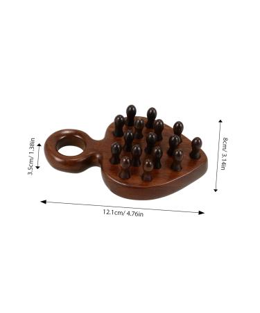 Anneome Wide Comb for Curly Hair - No Static Portable Wooden Ridge Comb for Scalp Care | 12.10x8.50cm Brown - Buy Online on GoSupps.com