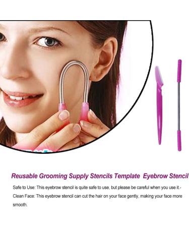 Sourcils Pochoir Shapers pilation Visage Enfilage Outil Rasoirs Sourcils Tondeuse Pratique Maquillage Outil pour Fille Bleu - Buy Online on GoSupps.com