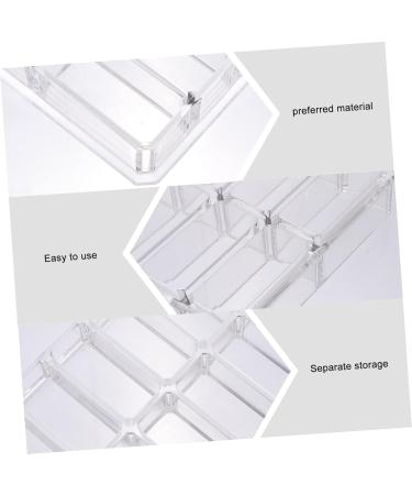 Mipcase 2pcs 16 Grid Storage Box Clear Makeup Organizer Powder Storage Holder Desk Jewelry 21.7x11.8x2.5cmx2pcs As Shownx2pcs - Buy Online on GoSupps.com