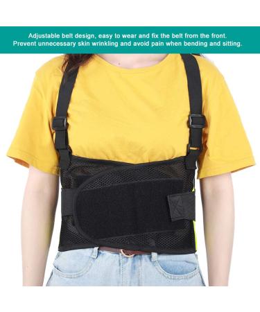 UpqrSG Adjustable Lumbar Support Belt | Reinforced Back Support with Breathable Fabric & Reflective Strip | Posture Correction (L) - International Shipping Available - Buy Online on GoSupps.com