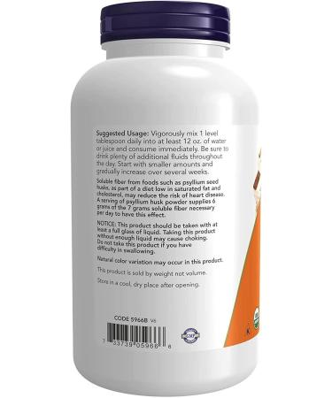 Now Foods Organic Psyllium Husk Powder 340g Packaging may vary - Buy Online on GoSupps.com