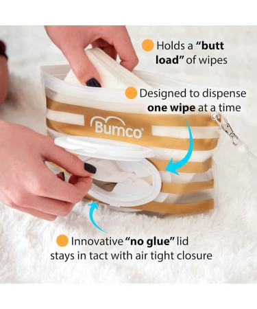 BUMCO Airtight Wipes Dispenser | Reusable Refillable Pouch | Diaper Bag Organizer for Travel | Baby Gift | Black - Buy Online on GoSupps.com