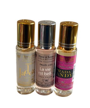 Women's Perfume Oil Trio - 3-Pack Roll-On Scents Long-Lasting & Travel-Friendly Aromas