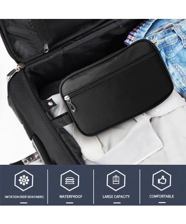 Czyan Waterproof Toiletry Bag for Men & Women - Travel Wash/Shaving/Makeup Bag - Black - Buy Online on GoSupps.com