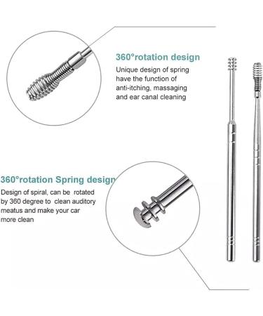 Pleteffect Ear Cleaner Earwax Cleaner Tool Set The Most Professional Ear Cleaning Master Portable Ear Cleaning Kit 6PCS Innovative Spring Earwax Tool Set (Yellow) - Buy Online on GoSupps.com