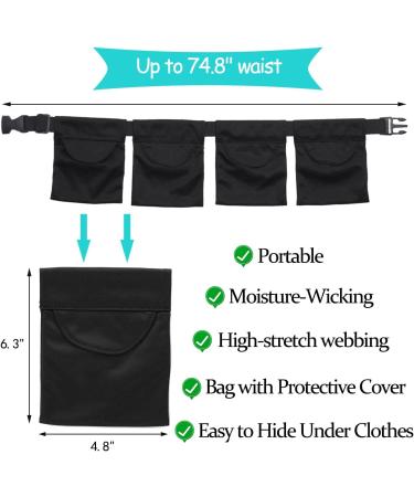 Fanwer Mastectomy Drain Holder - 4 Pouches, Shower Bag Included - Ideal for Mastectomy Recovery & Post-Surgery Drainage - Adjustable, Handy Design - Perfect for Breast Procedures & Tummy Tucks - Black - Buy Online on GoSupps.com