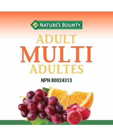 Nature's Bounty Adult Multivitamin Supplement Helps Maintain Bones and Immune Function 75 Gummies Orange 75 count (Pack of 1) - Buy Online on GoSupps.com