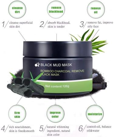 Peel off Mask Blackhead Remover Mask Black Charcoal Mask Deep Cleansing Shrink Pores Anti-Blackhead Mask 120g - Buy Online on GoSupps.com