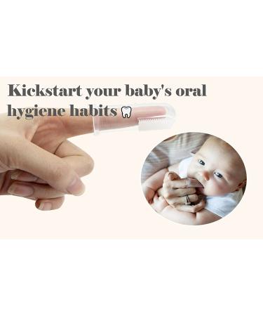 Haakaa Silicone Baby Finger Toothbrush Set - 360 Bristle for Oral Gum Cleaning and Teething Training - BPA Free 2PK - Newborn Oral Massager - Clear 2 Count - Buy Online on GoSupps.com