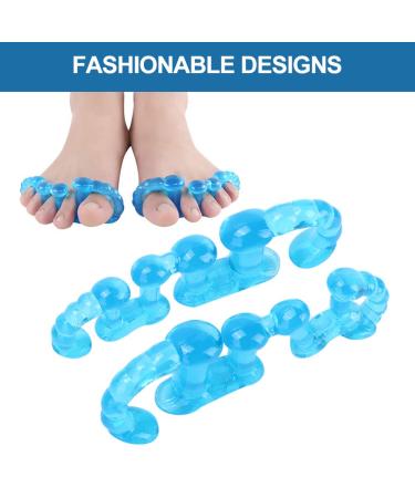 Yosoo Hallux Valgus Corrector - 2 Pairs 5 Holes Toe Separators for Pain Relief | Soft Elastic SEBS Material | Shock Absorption & Foot Stress Relief | International Shipping Available - Buy Online on GoSupps.com