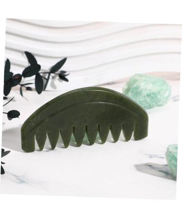 FRCOLOR 2 STK Portable Jade Ridge Salon Hair Comb & Head Massage Device - Natural Jade Face & Scalp Massager - Buy Online on GoSupps.com