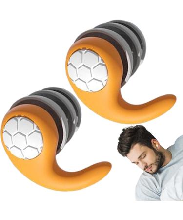 Noise Reducing Ear Plugs Waterproof Silencing Ear Plugs - Soft Waterproof Silicone Three Layers of Mute Earplugs with Box for Unisex-Adult Swim Training Jiahua Orange - Buy Online on GoSupps.com