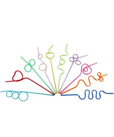 OWLEEN Children's Curly Party Straws Crazy Party Straw Curling Novel Straws for Party Bag fillings 36 Pieces - Buy Online on GoSupps.com