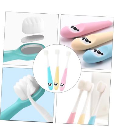 Homsfou Children's Toothbrushes - 3 Pack Caricature Design for Kids Effective Teeth Cleaning Brush for Ages 3+ - Buy Online on GoSupps.com