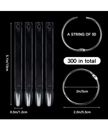 Medium Oval Nail Art Practice Tips - 100pcs Clear Swatch Sticks for Gel Nail Polish Display | BORNBYME - Buy Online on GoSupps.com