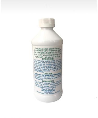 Drain Cleaner with Enzymes - Instant Clog Remover for Kitchen & Toilet | Powerful Liquid Declogging for Grease Hair & Grime - 1 Bottle | Fast International Shipping - Buy Online on GoSupps.com