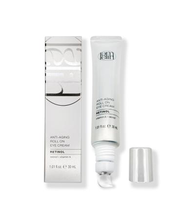 Eye Cream Roller Retinol Niacinamide Vitamin A Wrinkle & Under Eye Bag & Dark Circle Reducer Sensitive Skin Night Cream for Eye Puffiness and Fine Lines Made in Korea