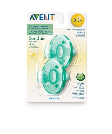 Philips Avent BPA-Free Vanilla Green Soothie Pacifier 0-3 Months - 4 Pack - Buy Online on GoSupps.com