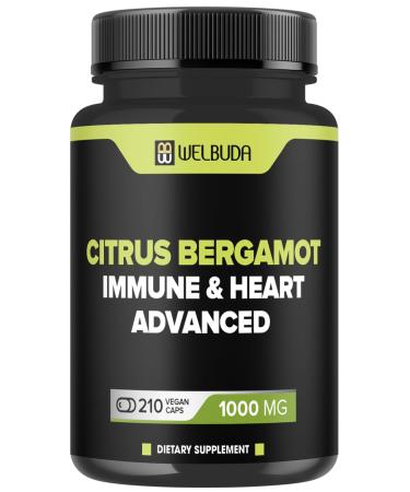 Citrus Bergamot with Olive Leaf Hawthorn Berry & More - Combined Formula for Circulatory Health Protective Function Skin Health - 210 Capsules - 105 Day 210 Count (Pack of 1)