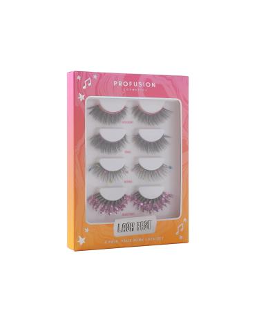 Profusion Cosmetics It s a Vibe Lash Fest - 4-Pair Faux Mink Lash Set for Ultimate Festival Glam | Lightweight & Comfortable for All Eye Shapes - Buy Online on GoSupps.com