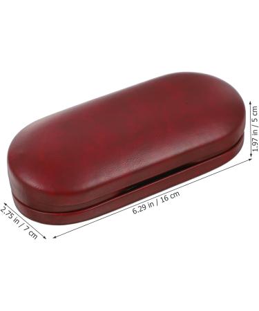Homsfou Travel Bag Set - Portable Sunglasses & Contact Lens Case - Double Glasses Holder - Compact Red PU Design for Easy Travel - Buy Online on GoSupps.com