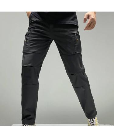 Yihaojia Men Ski Pants Insulated Waterproof Hiking Snow Pants Outdoor Waterproof Windproof Fleece Cargo Hiking Pants Black#1 X-Large - Buy Online on GoSupps.com