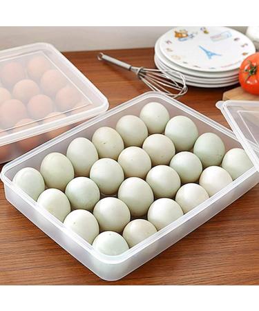 CWDRDX Egg Holder for Refrigerator Deviled Egg with Lid Fridge Egg Storage Stackable Plastic Egg Containers 24 Egg - Buy Online on GoSupps.com