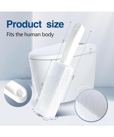 White Cleaning Pumice Stone with Handle - 2 Pack for Hard Water Stains Tile & Bathroom Cleaning - Buy Online on GoSupps.com