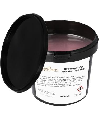  sun garden nails Premium Line 1000ml Clear Pink Fiberglass UV Gel Finishing Gel Builder Gel Top Coat 1-Phase Gloss Gel - Buy Online on GoSupps.com
