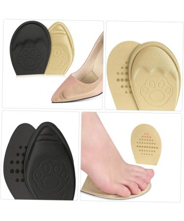Mobestech 12 Pairs Forefoot Half Size Insoles for Plantar Heels - Bunion Pads & Sticky Shoe Cushions Black Foam Foot Protectors - Buy Online on GoSupps.com