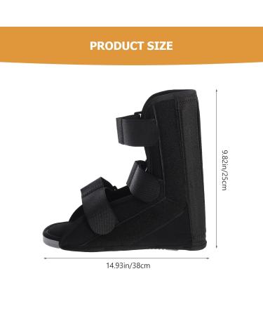 FOMIYES Adjustable Ankle Walker Brace | Fracture Boot & Foot Stabilizer - Black - Buy Online on GoSupps.com