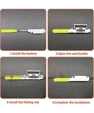 Buy MIIKUU Fish Float LED Knodlicht - 5 Waterproof Fishing Rod Alarm Bells | Electronic Fishing Accessories - Green - Buy Online on GoSupps.com