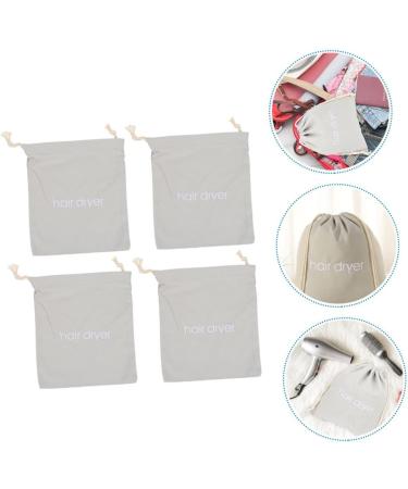 Baluue 4pcs Hair Dryer Storage Bag Hairdryer Hair Dryer Travel Bag Canvas Totebags Light Grey Fabric - Buy Online on GoSupps.com