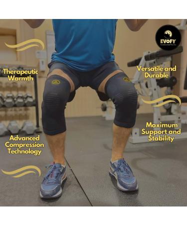 Best Knee Brace & Compression Sleeve for Men & Women | Sports Support for Arthritis Pain & Meniscus Tear | Breathable Material (Large - Buy Online on GoSupps.com