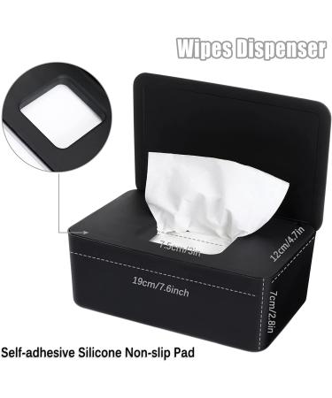 Premium Black Wet Wipes Box | On-the-Go Baby Wet Wipe Storage | Damp Toilet Paper & Napkin Holder for Home & Office - Buy Online on GoSupps.com