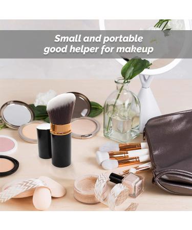 Tofbs Premium Kabuki Makeup Brushes Set - 2 Soft Cosmetic Brushes with Caps for Flawless Application - Portable Dome Shape Blush & Powder Brushes - Buy Online on GoSupps.com