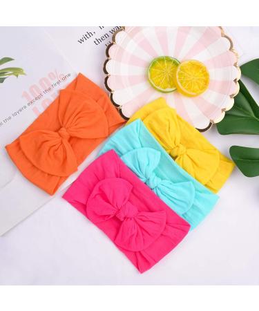 YHXX YLEN Baby Headbands - 20 Pack Girls Knot & Elastic Bows Turban Hairbands | Soft Knit Head Wraps for Infants - Buy Online on GoSupps.com