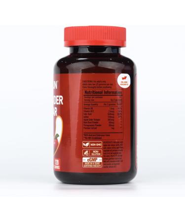 Apple Cider Vinegar Gummies 120 Count Max Strength 1000mg ACV Supplement Gummy with B Vitamins & Antioxidants Supports Metabolism Digestion Gut & Immune Health Gluten-Free Vegan & Non-GMO - Buy Online on GoSupps.com